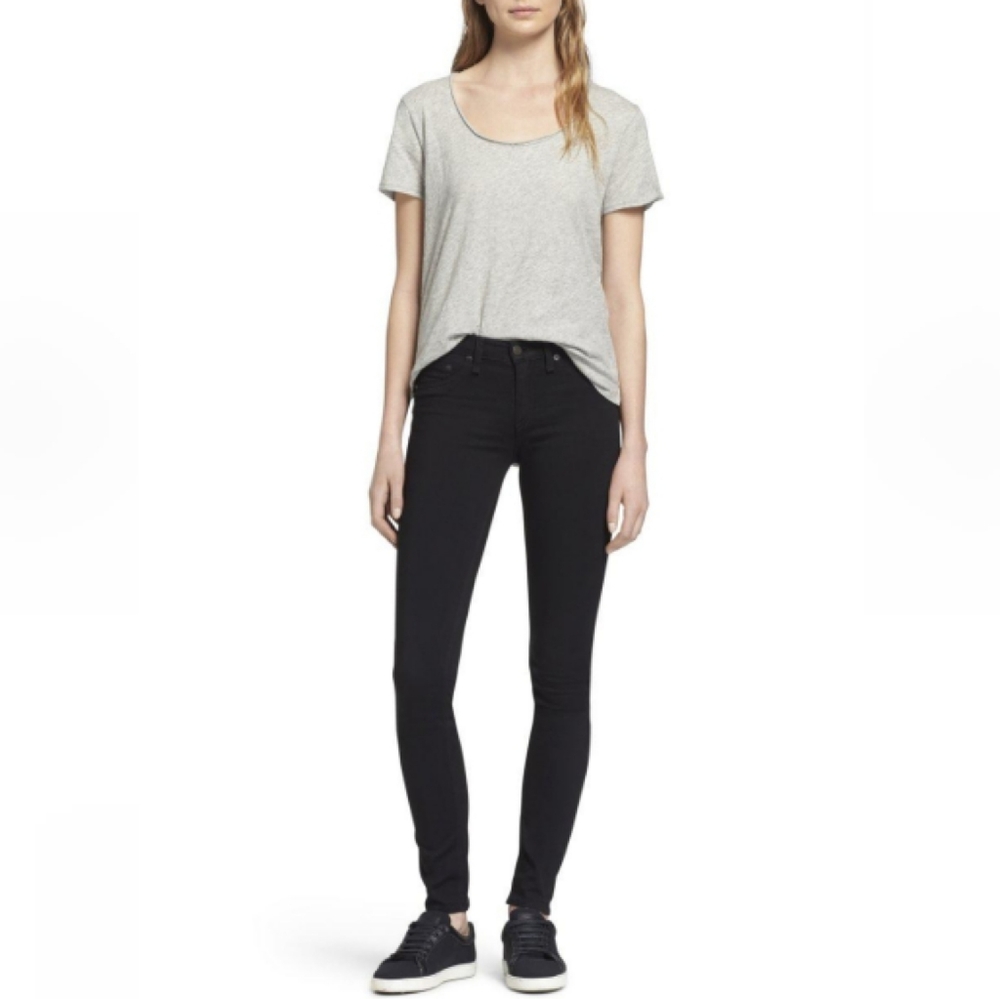 NWOT Rag&Bone Mid-rise Navy Cotton Blend Jean Skinny Leggings sz.26